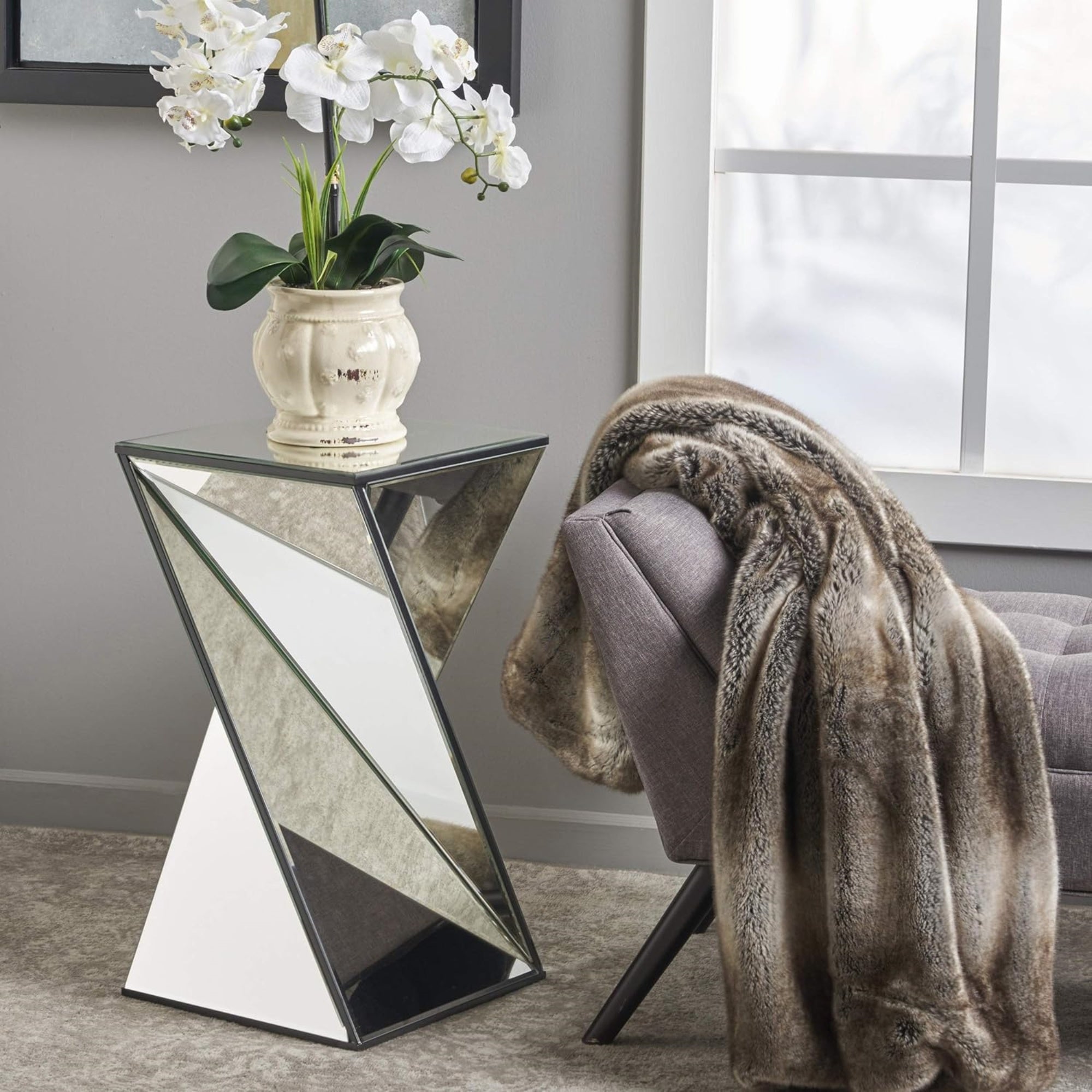 Table de bout Miroir géométrique