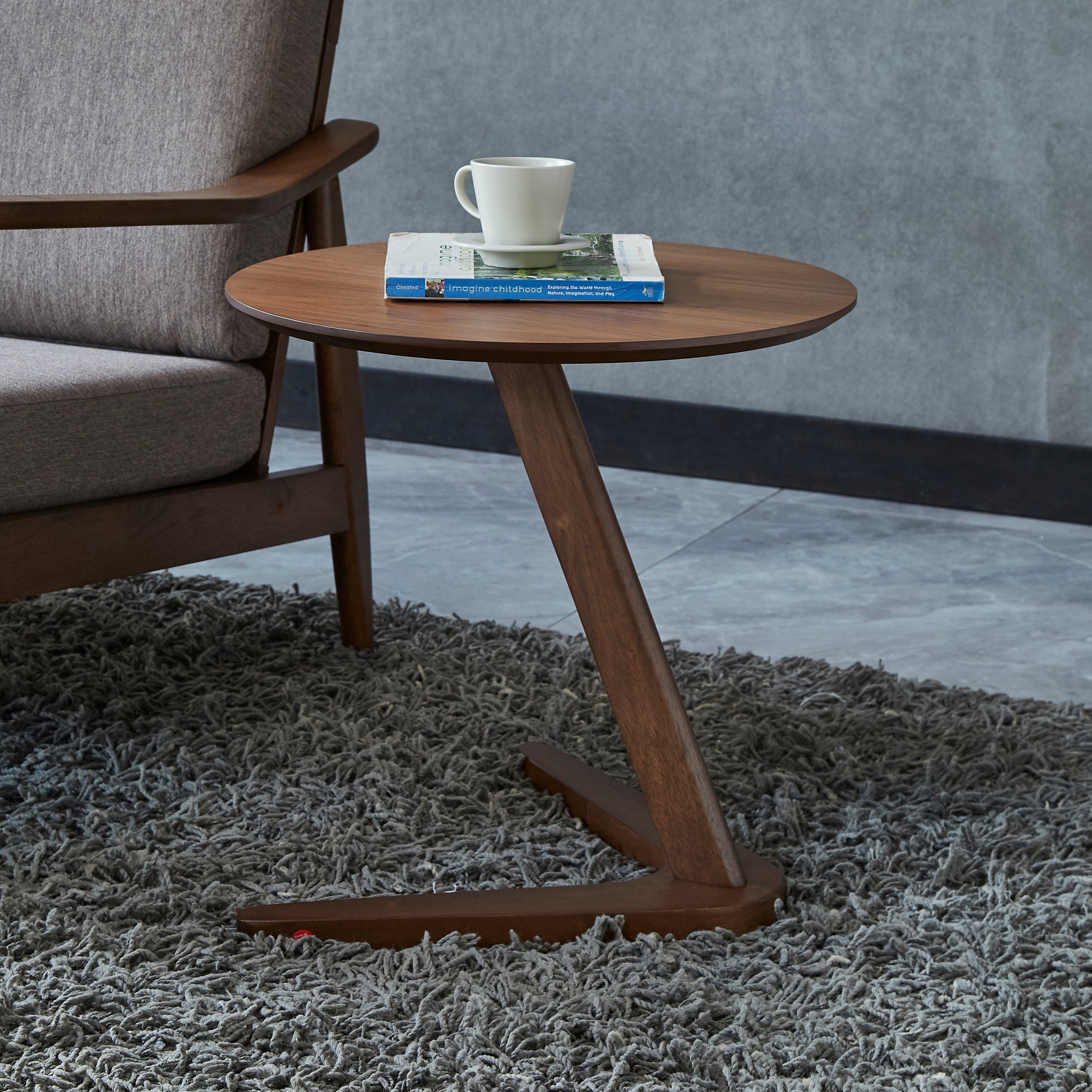 Table de bout en bois d'hévéa