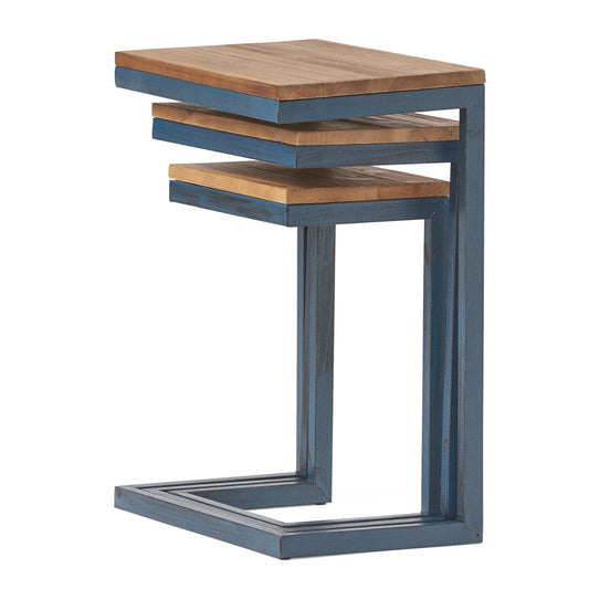 Tables gigognes modernes en bois (lot de 3)