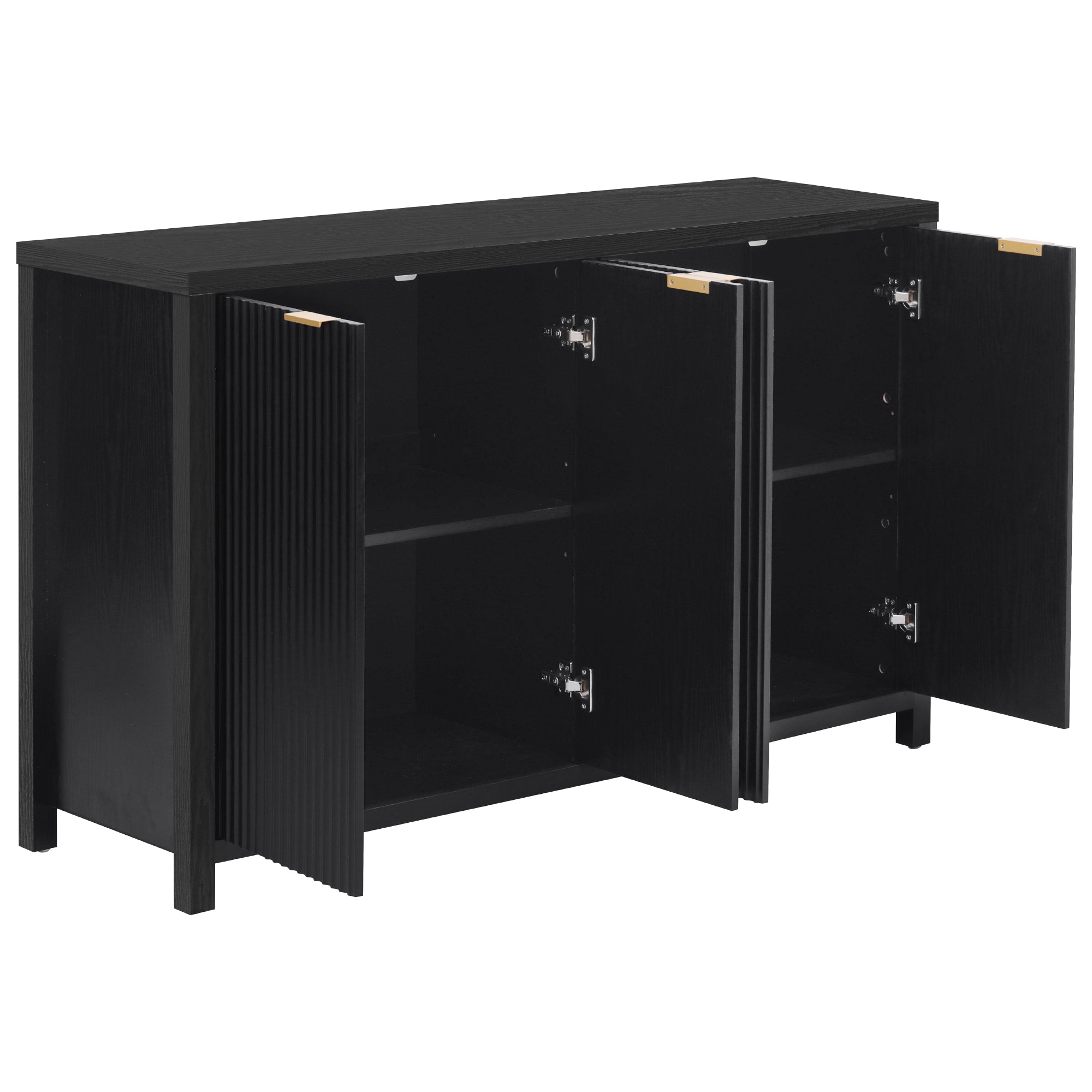 Meuble de rangement 4 portes avec étagères réglables