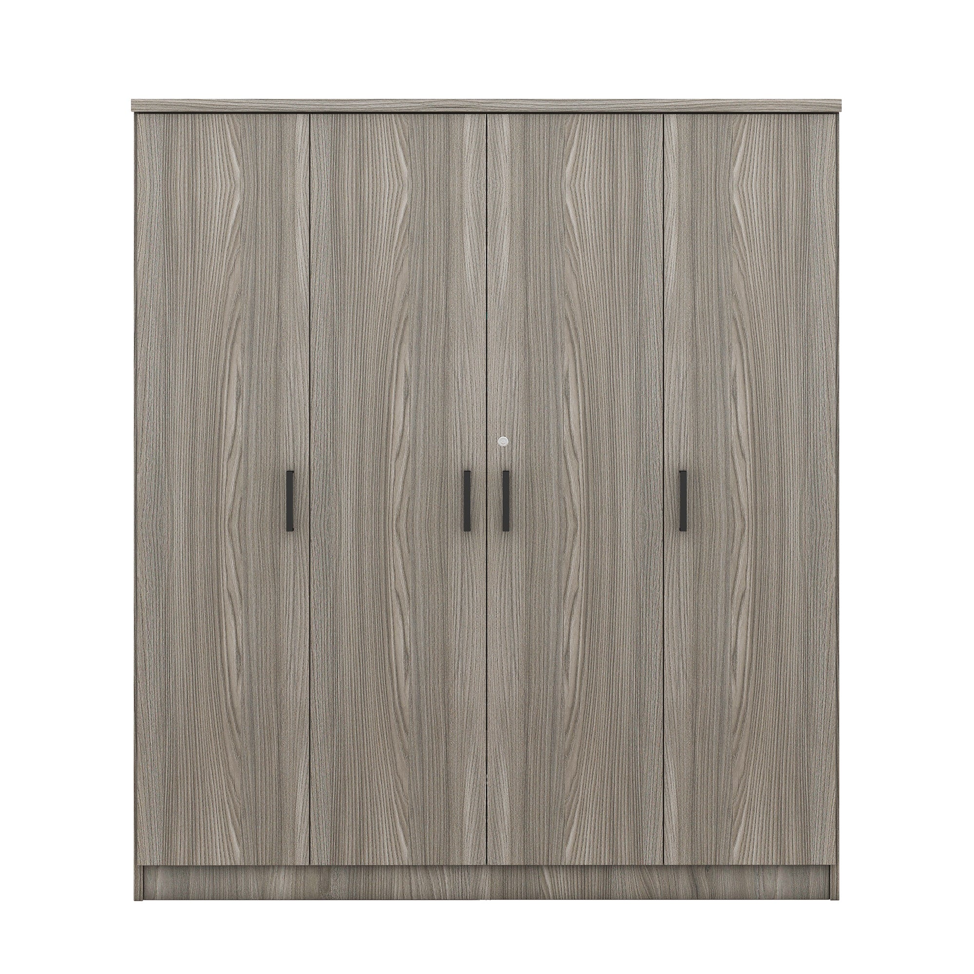 Armoire en bois gris 4 portes avec 1 tiroir