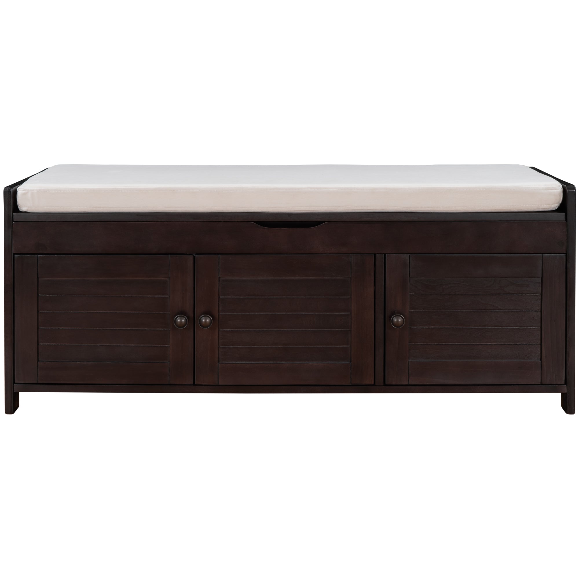 Banc de rangement à chaussures avec coussin amovible