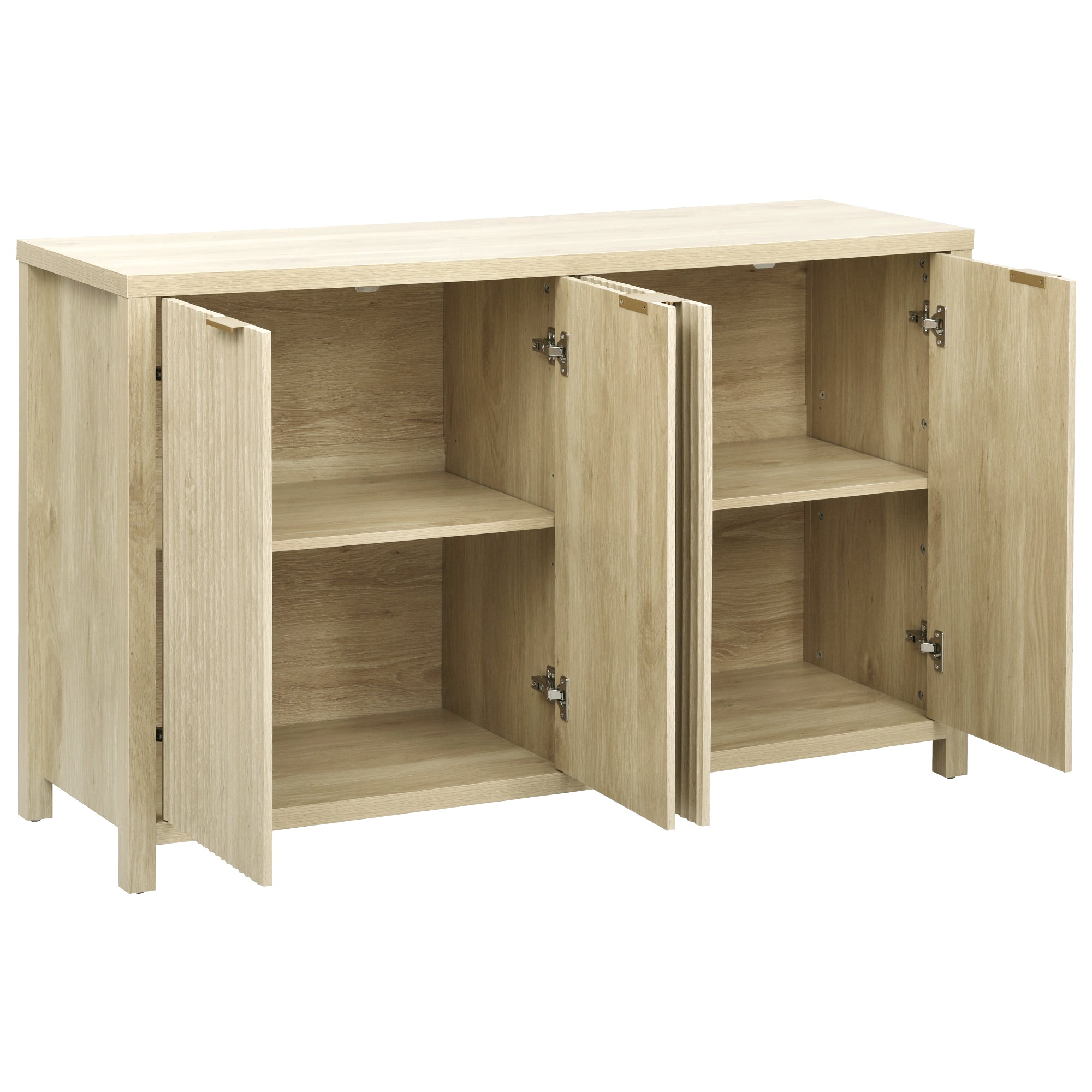 Meuble de rangement 4 portes avec étagères réglables