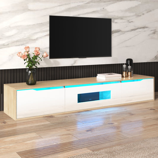 Meuble TV avec éclairage LED changeant de couleur