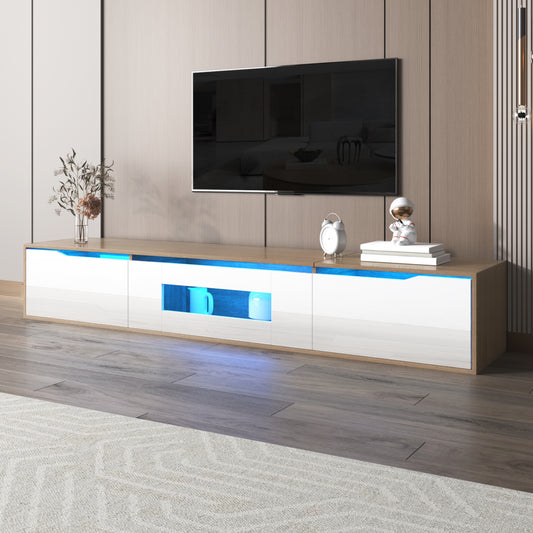 Meuble TV avec éclairage LED changeant de couleur