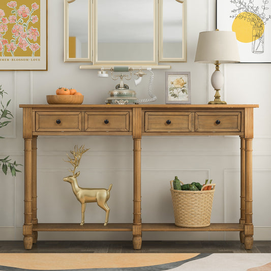Table console avec deux tiroirs et une tablette inférieure