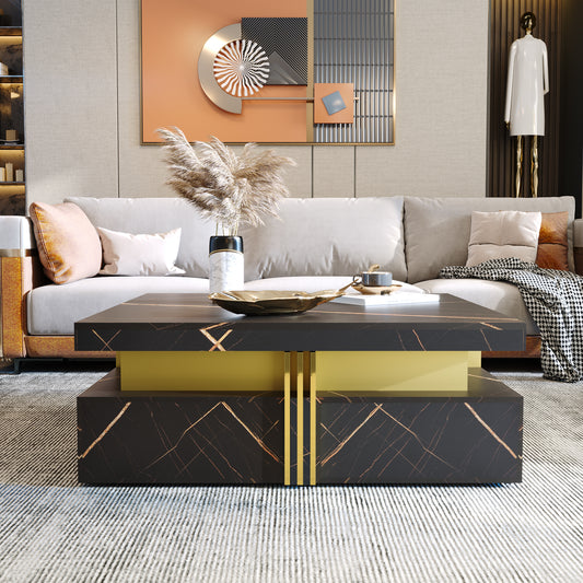Table à café moderne avec rangement 110 cm