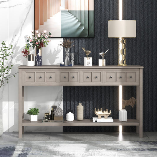 Table console avec 4 tiroirs de 2 grandeurs 152cm