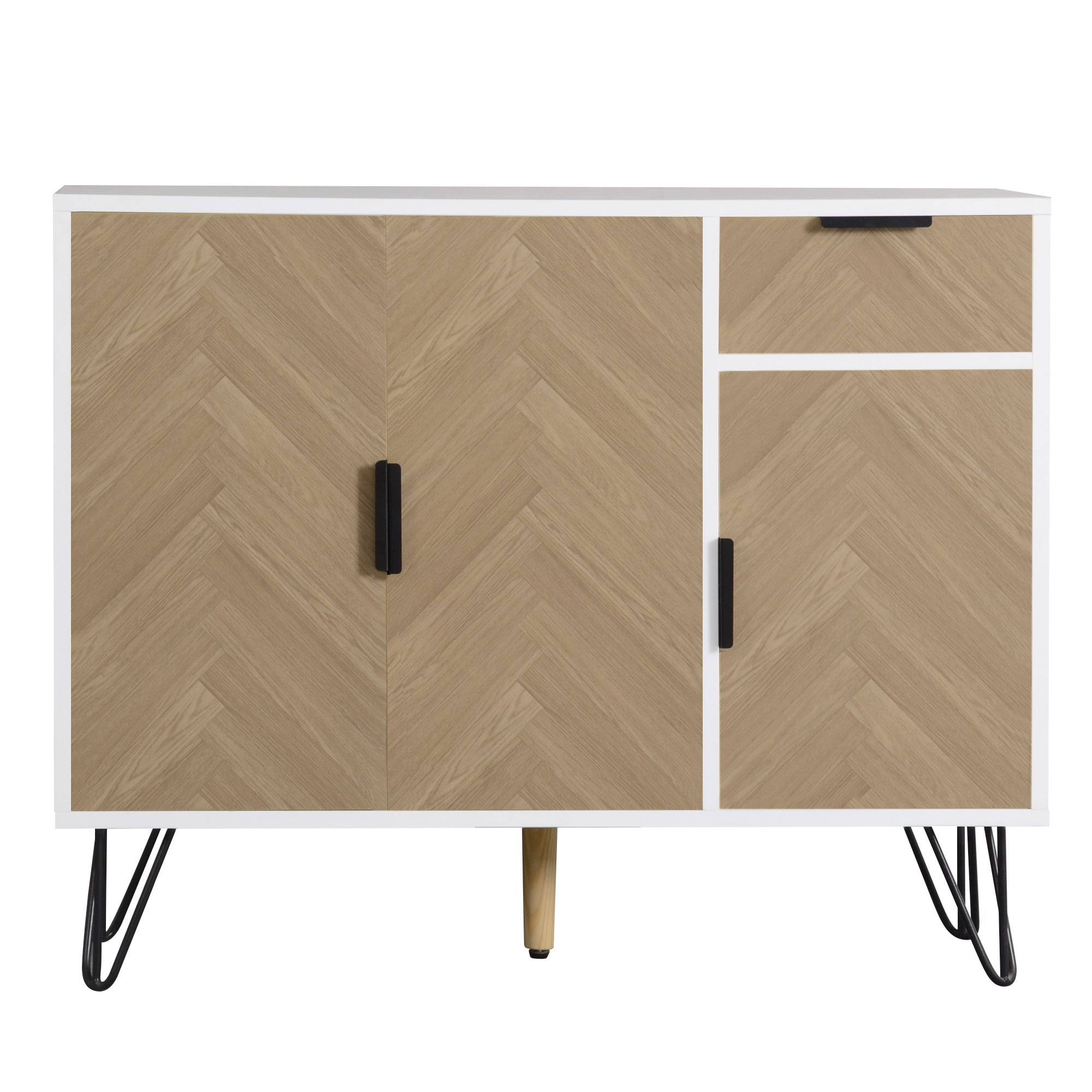 Meuble de rangement avec tiroir et étagères réglables