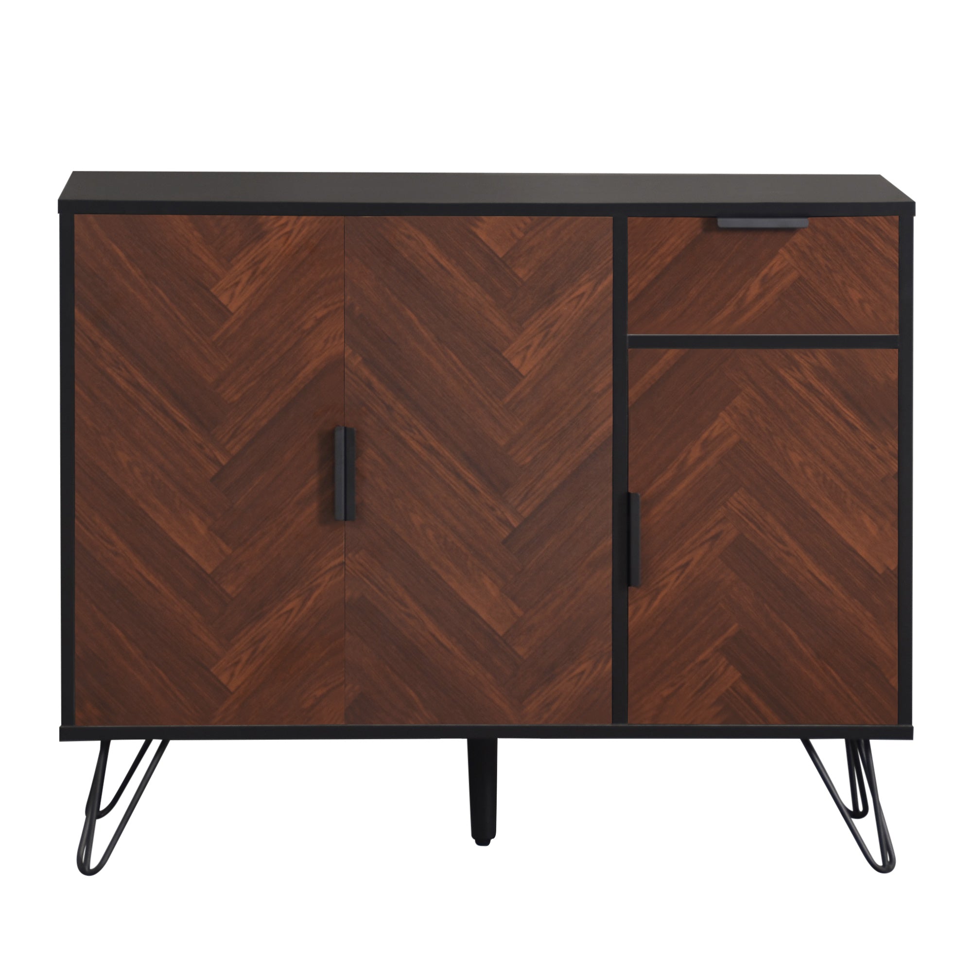 Meuble de rangement avec tiroir et étagères réglables