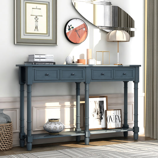 Table console avec deux tiroirs et une tablette inférieure