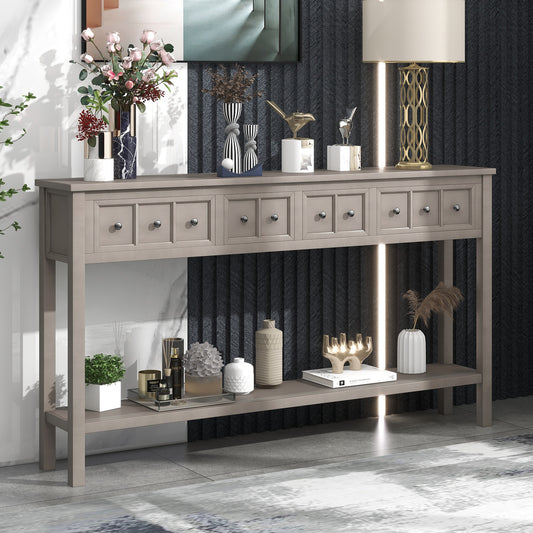 Table console avec 4 tiroirs de 2 grandeurs 152cm