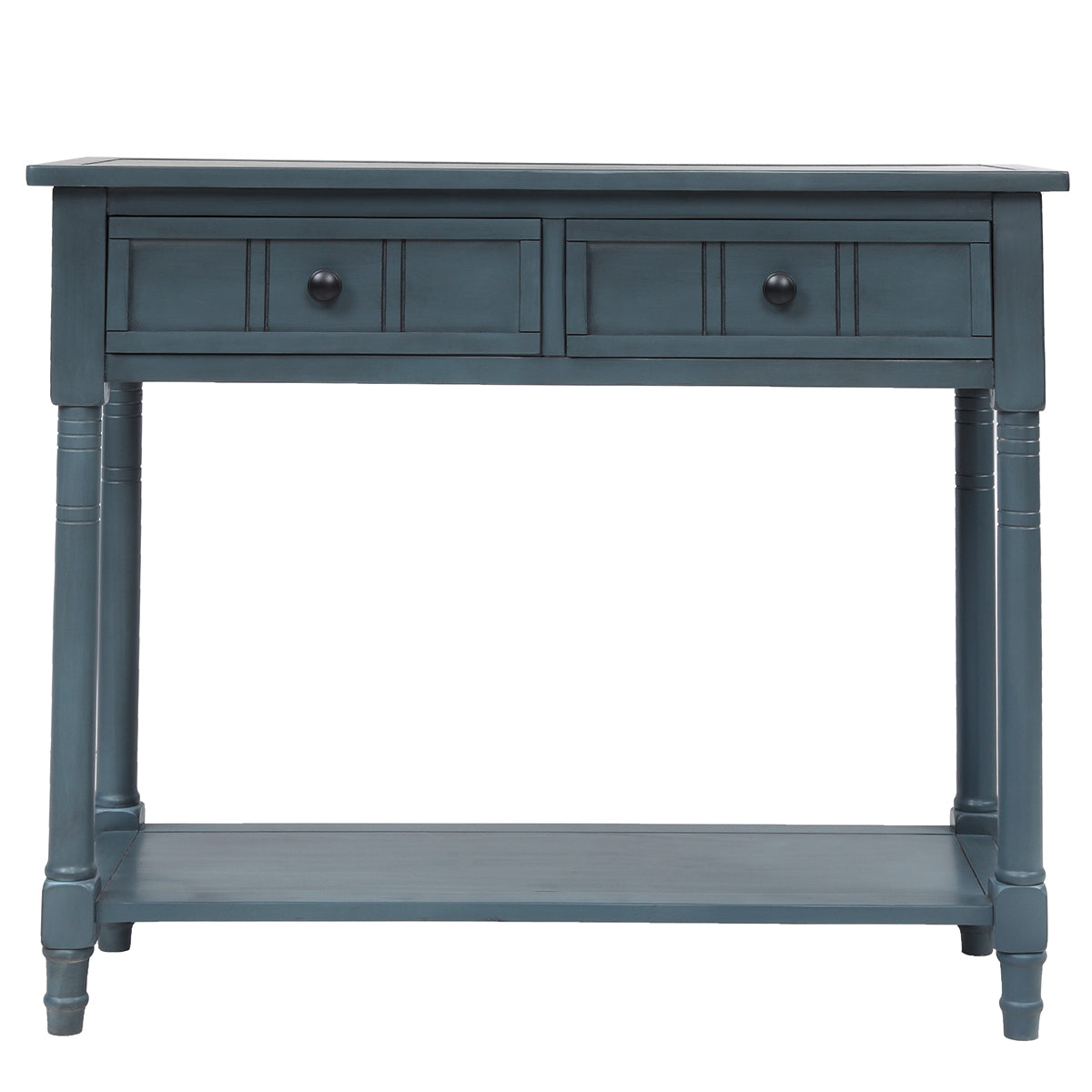 Table console avec deux tiroirs et tablette inférieure
