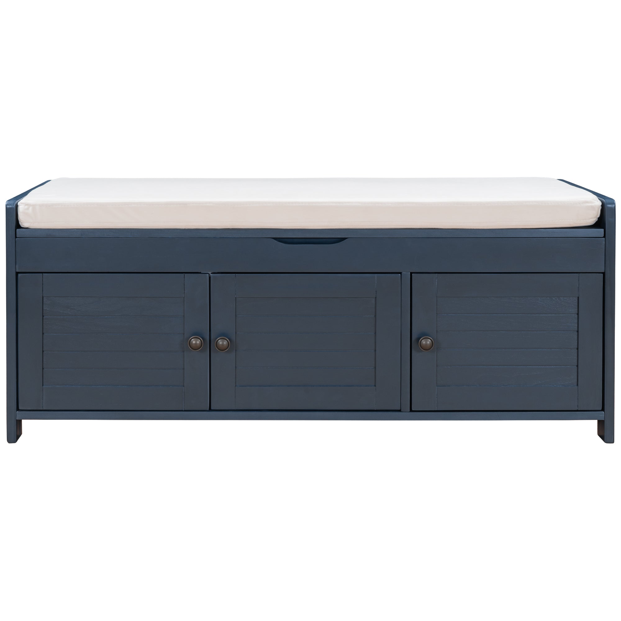 Banc de rangement à chaussures avec coussin amovible