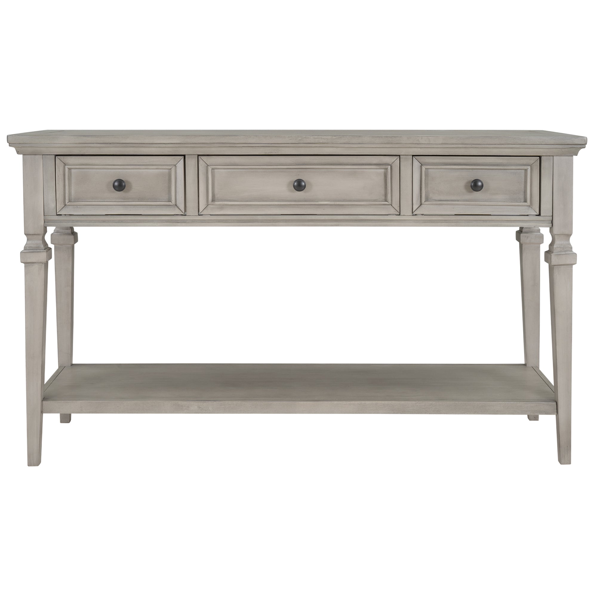 Table console avec trois tiroirs supérieurs et une étagère