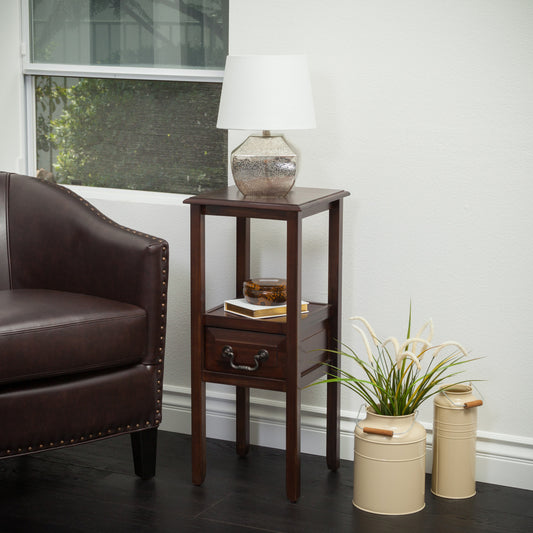 Table de bout en bois d'acacia